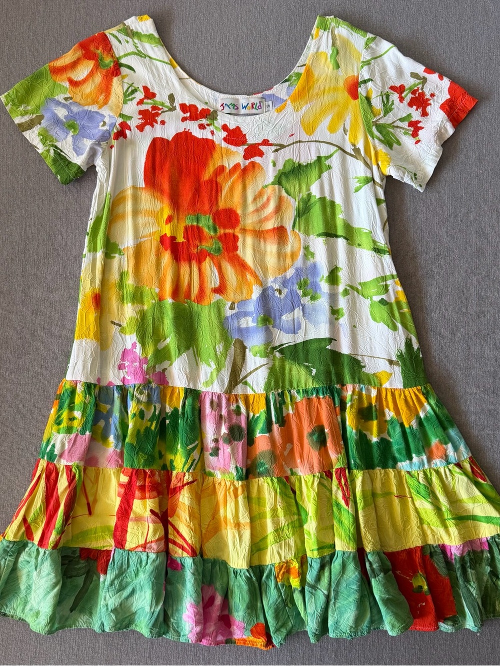 Jams World Women’s Multicolor Floral Tiered Dress